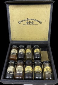 Early CenPeCo Motor Oil Sample Bottle Set Case #1