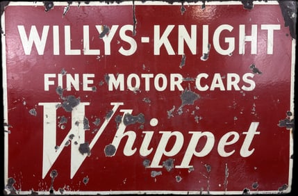 Willys Knight Whippet Advertising Dealer DSP Sign