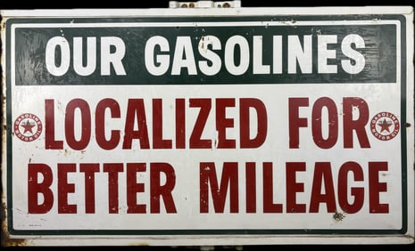 Texaco Localized Gasoline Advertising SST Sign
