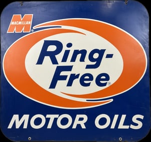 MacMillan Ring Free Motor Oil DST Advertising Sign