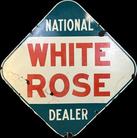 White Rose Motor Oil Dealer DSP Advertising Sign