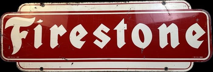 Firestone Gas Oil Advertising SST Dealer Sign