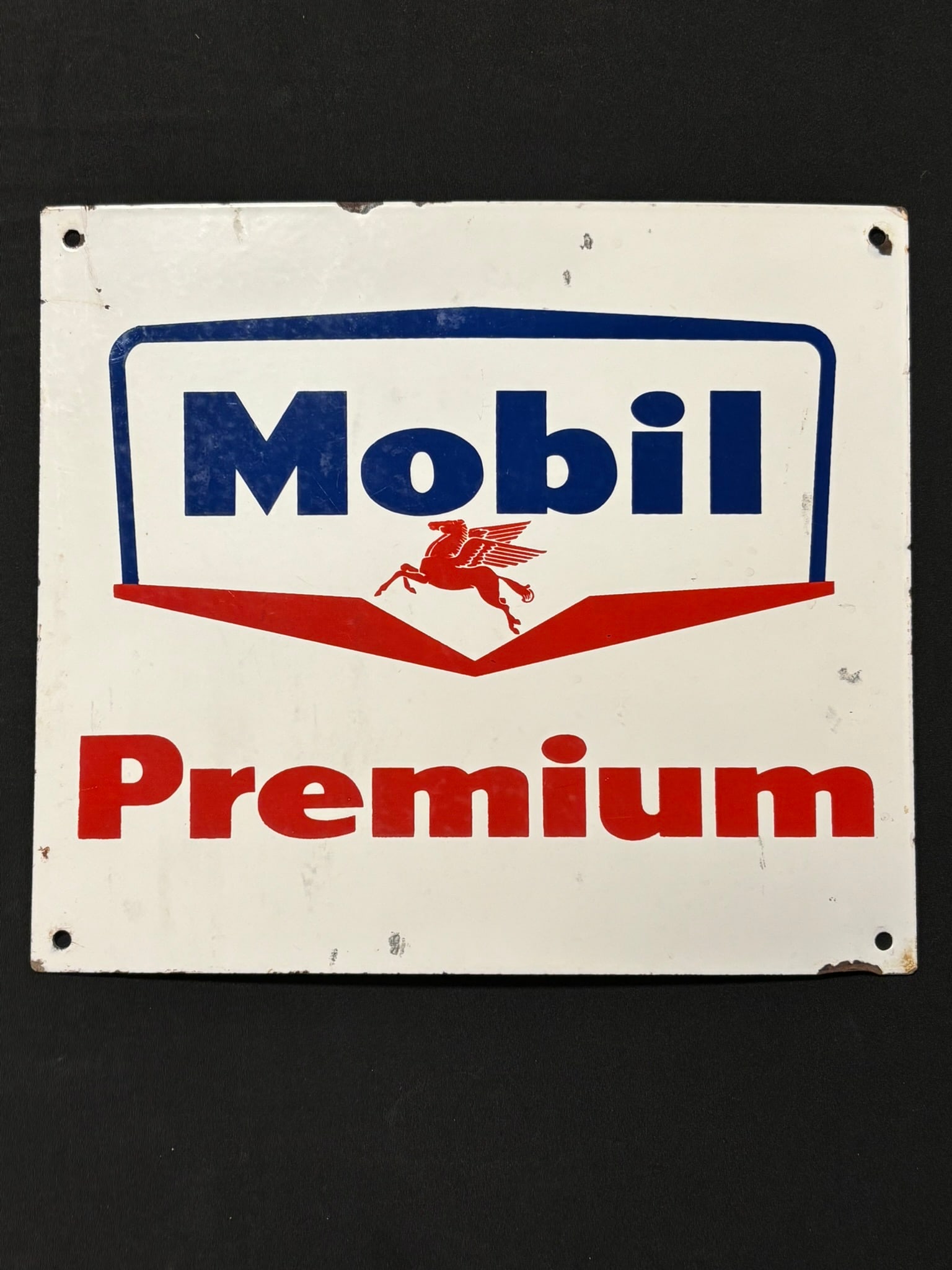 Mobil Oil Premium Gas Pump Plate SSP Sign (1 of 6)