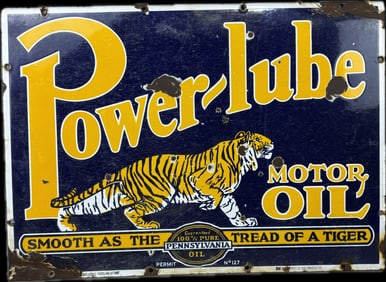 Powerlube Motor Oil Tiger DSP Advertising Sign