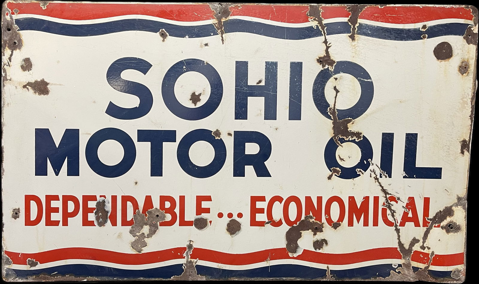 Sohio Motor Oil SSP Self Framed Advertising Sign (1 of 19)