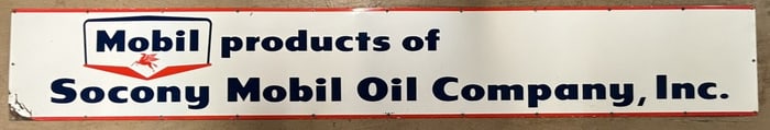 Mobil Oil Products Socony Vacuum SSP 10' Sign