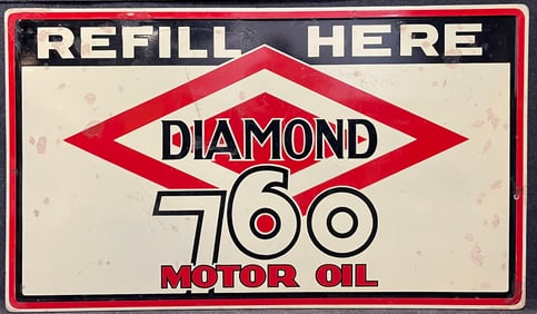 Diamond 760 Motor Oil SSP Self Framed Refill Sign