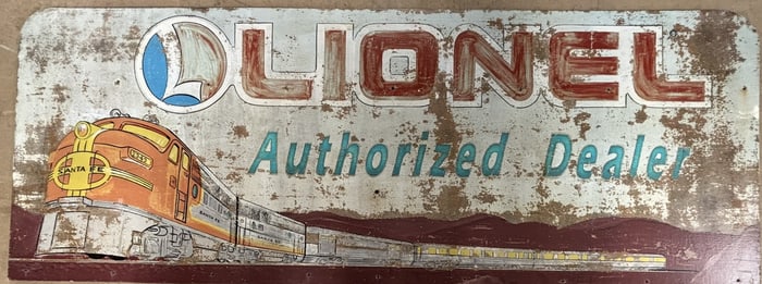 Lionel Trains Toy Store 50s SSW Wood Advertising Sign