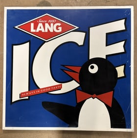 Lang Ice Company Store Display Advertising SSW Sign