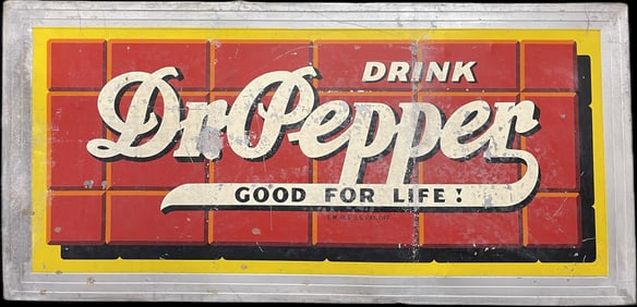Dr Pepper Self Framed Soda Adverising SST Sign