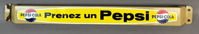 Pepsi Cola Porcelain Door Push Bar French Canada #1