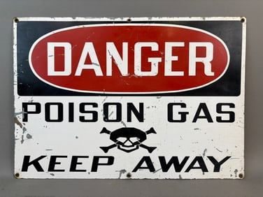 Danger Poison Gas Industrial Safety SST Sign Skull