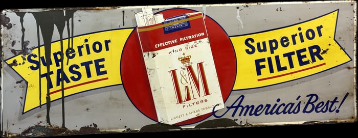 L&M Cigarettes Tobacco SST Advertising Sign