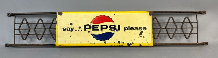 Pepsi Cola Say Please Metal Store Door Push Bar Stout