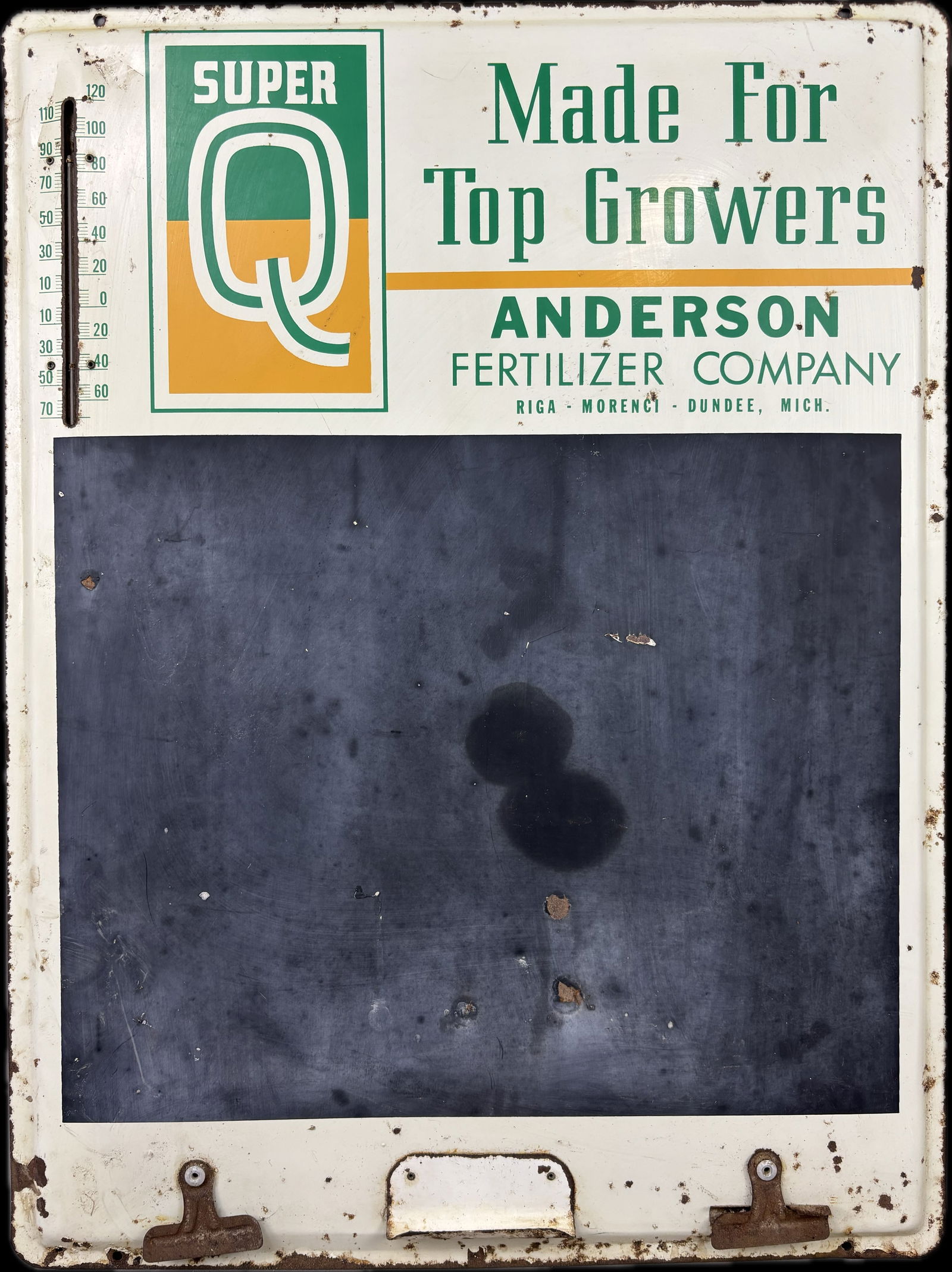 Super Q Anderson Fertilizer Farm Menu Metal Sign (1 of 11)