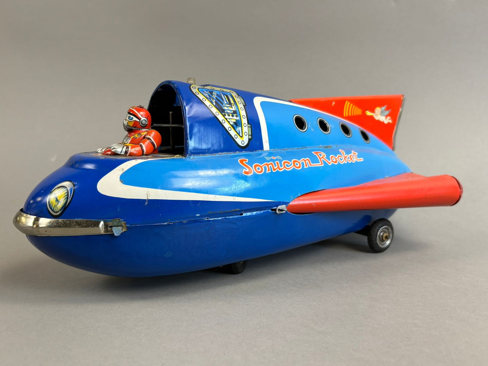 Sonicon Rocket Tin Friction Battery Masudaya Japan