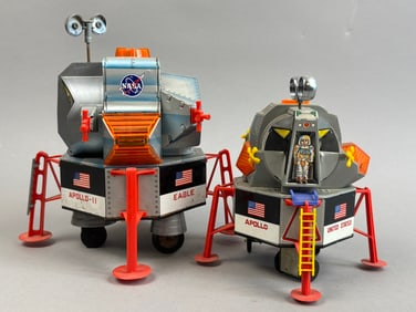 2 DSK Apollo Lunar Module Battery OP Tin NASA Toy