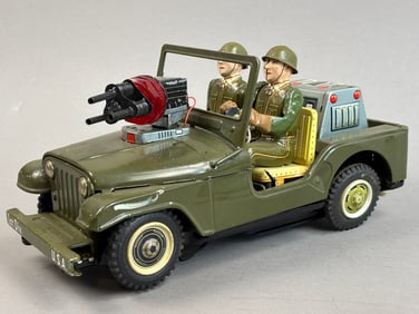 TN Nomura Japan Battery OP Tin US Army Jeep 6607