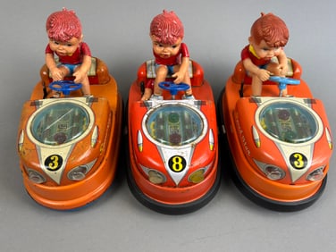 3 Nomura Speed Star Tin Battery OP Bumper Car Toy