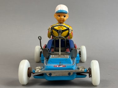 Japanese Tin Battery OP Go Kart Special Car Toy