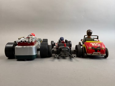 3 Japanese Tin Battery OP Team Lotus Hot Rod Toys
