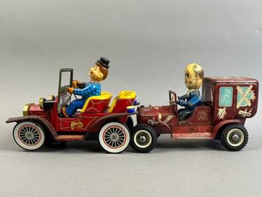 2 Nomura Tin Battery OP Golden Jubilee Jalopy Toys
