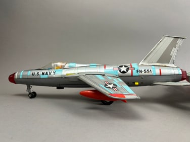 4 Yonezawa Nomura Tin Battery OP US Navy Jet Plane