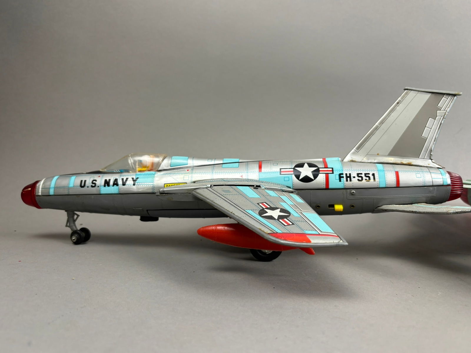 4 Yonezawa Nomura Tin Battery OP US Navy Jet Plane (1 of 14)