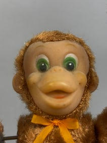2 Tin Japan Jo Jo Monkey Battery OP Toy Box