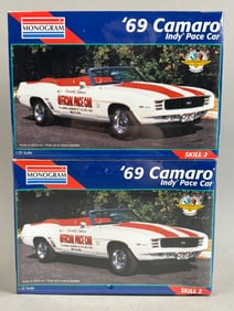 2 NOS Sealed Monogram 69 Chev Camaro Pace Car Model