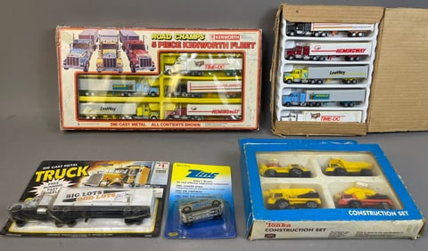 16 NOS Vintage Semi Truck Trailer Die Cast Toys