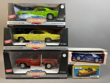 5 NOS Ertl American Muscle Cuda Road Runner Die Cast