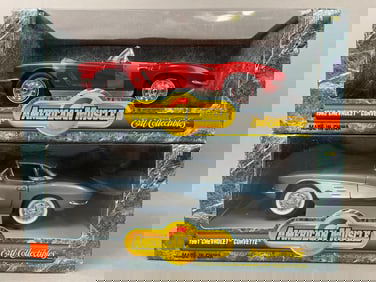 2 NOS Ertl American Muscle Die Cast Corvette Cars