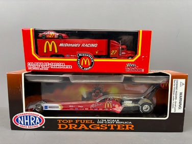 2 NOS Racing Champions Die Cast McDonalds Dragster