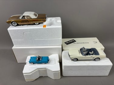 3 NOS Franklin Danbury Mint Die Cast Ford Cars