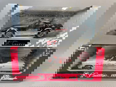2 NOS UT 78 Chev Corvette Pace Die Cast Cadillac