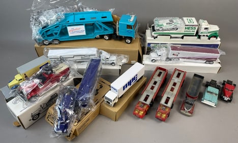 10 NOS Ertl Ralston Die Cast Semi Truck Trailer Toys
