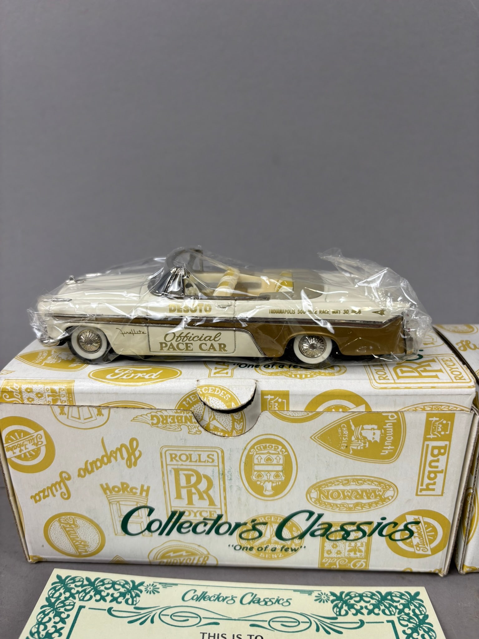 3 NOS Buby Collectors Classic DeSoto Lincoln Pace Cars (1 of 9)