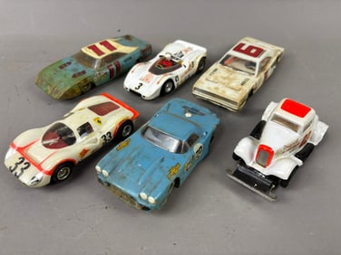 6 70s Era Slot Cars Charger Daytona Corvette Hot Rod