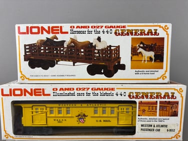 4 NOS Lionel 440 General Engine Atl Western Train Set