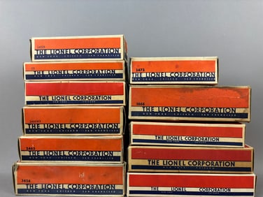 11 NOS Postwar Lionel Train Car Accessories Box