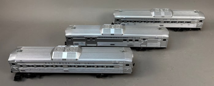 3 Lionel Budd B&O 6767 6768 Illumintated Car Set