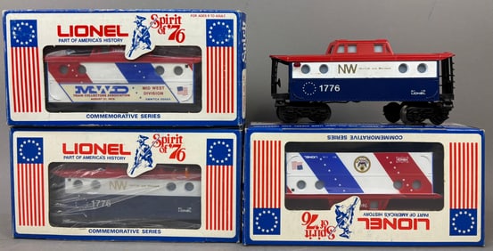 4 NOS Lionel Spirit 76 Caboose Train Cars 6-7600