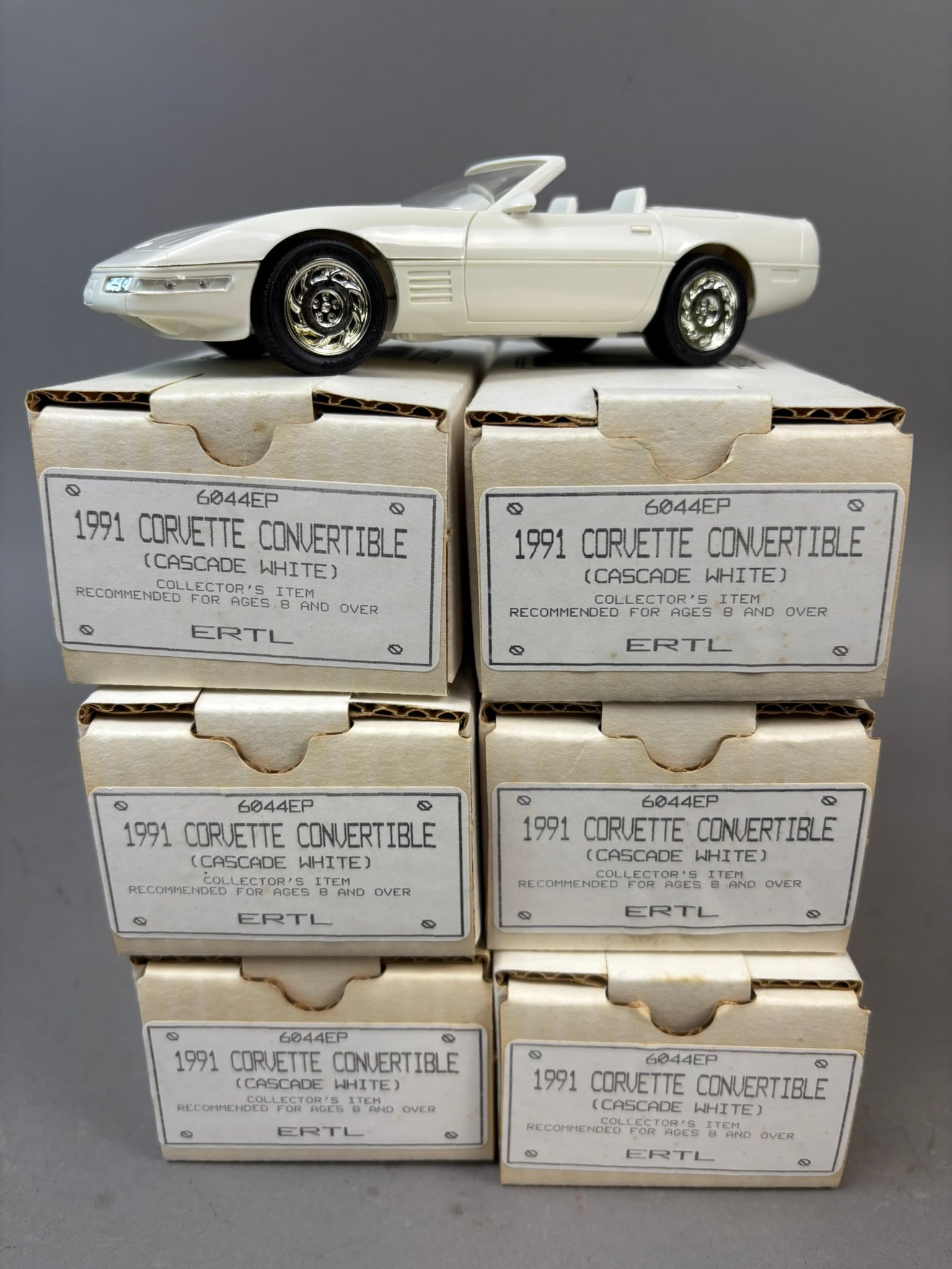 6 NOS Ertl AMT 91 Chev Corvette Promo Cars White (1 of 13)