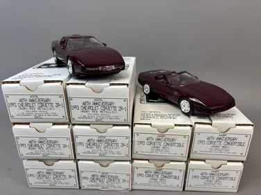 10 NOS Ertl 93 Chev Corvette 40th Ann ZR1 Promo Cars