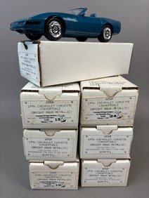 7 NOS Ertl 94 Chev Corvette Conv Aqua Promo Cars