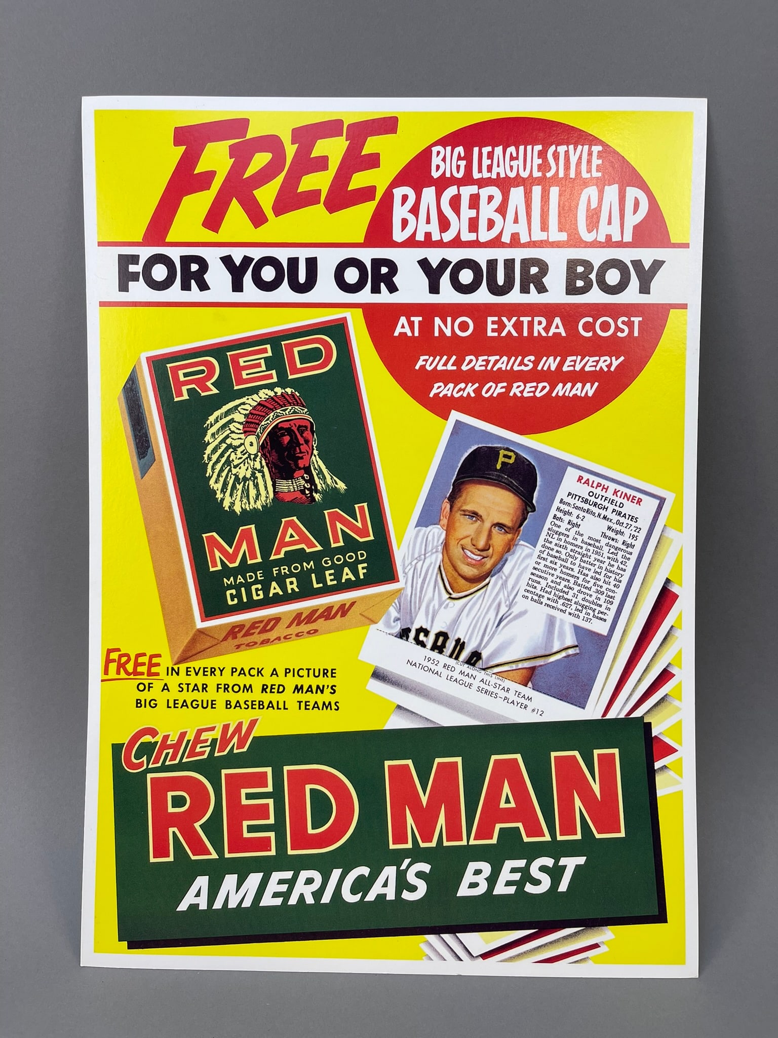 Np Lajoie Chew Red Devil Tobacco Advertising Sign