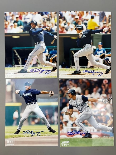 Lot of 4 Alex Rodriguez Autographed 8x10 Photographs Seattle Mariners (1 of 9)