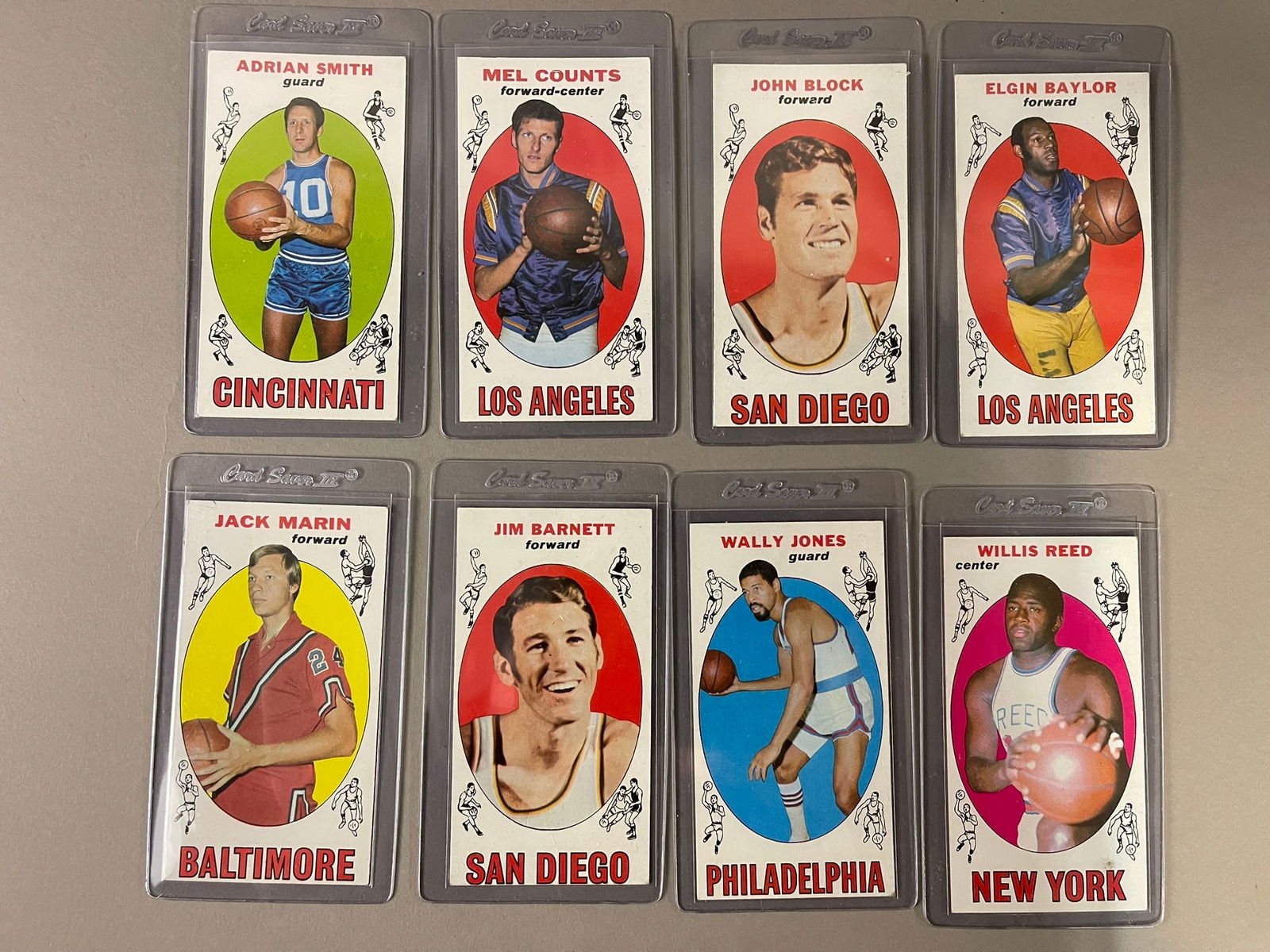 Lot of 8 1969 Topps Basketball Cards Wally Jones, Jack Martin, Willis Reed (1 of 17)