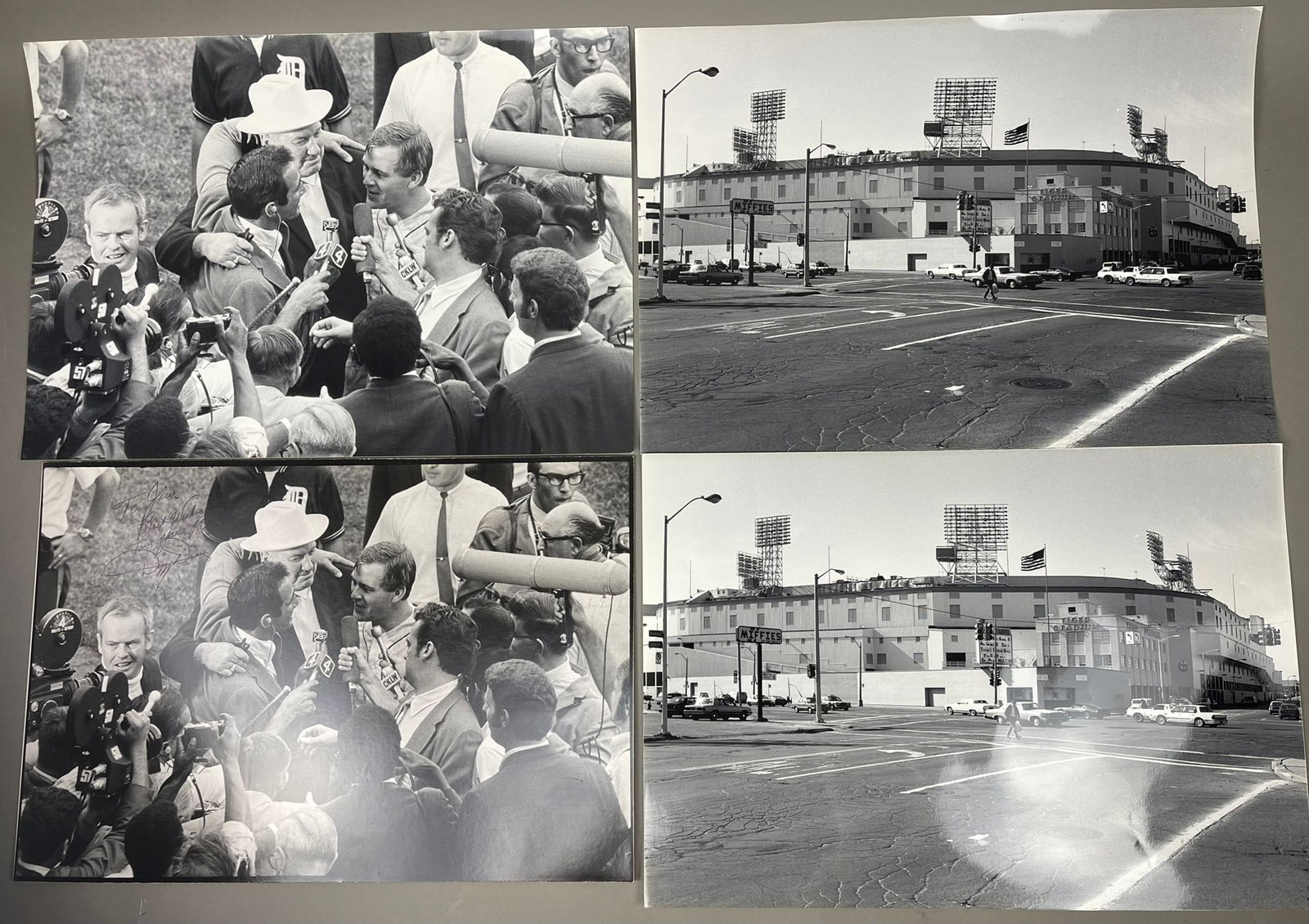 Lot 4 Original Dizzy Dean & Denny McLain Signed 1968 Detroit Tigers Photographs (1 of 8)